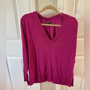 Buffalo David Bitton Fuchsia V-Neck Sweater